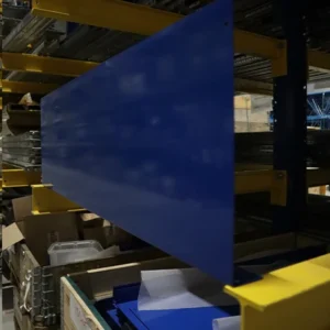 produktbild på ett begagnat blå avdelare