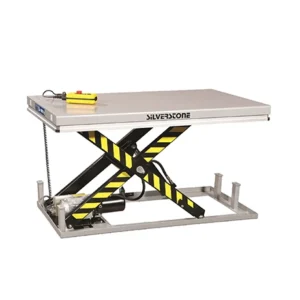 produktbild lyftbord från Silverstone med gula och svarta detaljer