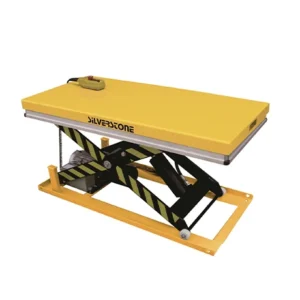 produktbild gult lyftbord från Silverstone med svarta detaljer