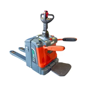 motorlyftvagn grå med orangea detaljer