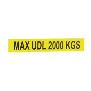 gul hylletikett maxvikt 2000kg.