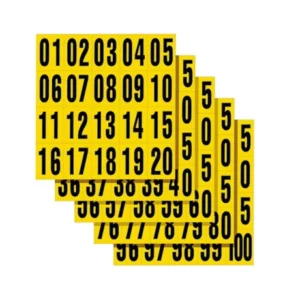 sifferpaket gul med svart text.