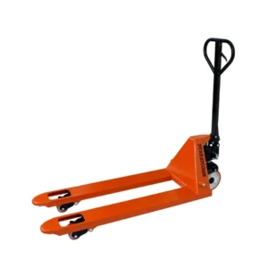 röd gaffelvagn med svart draghandtag produktbild